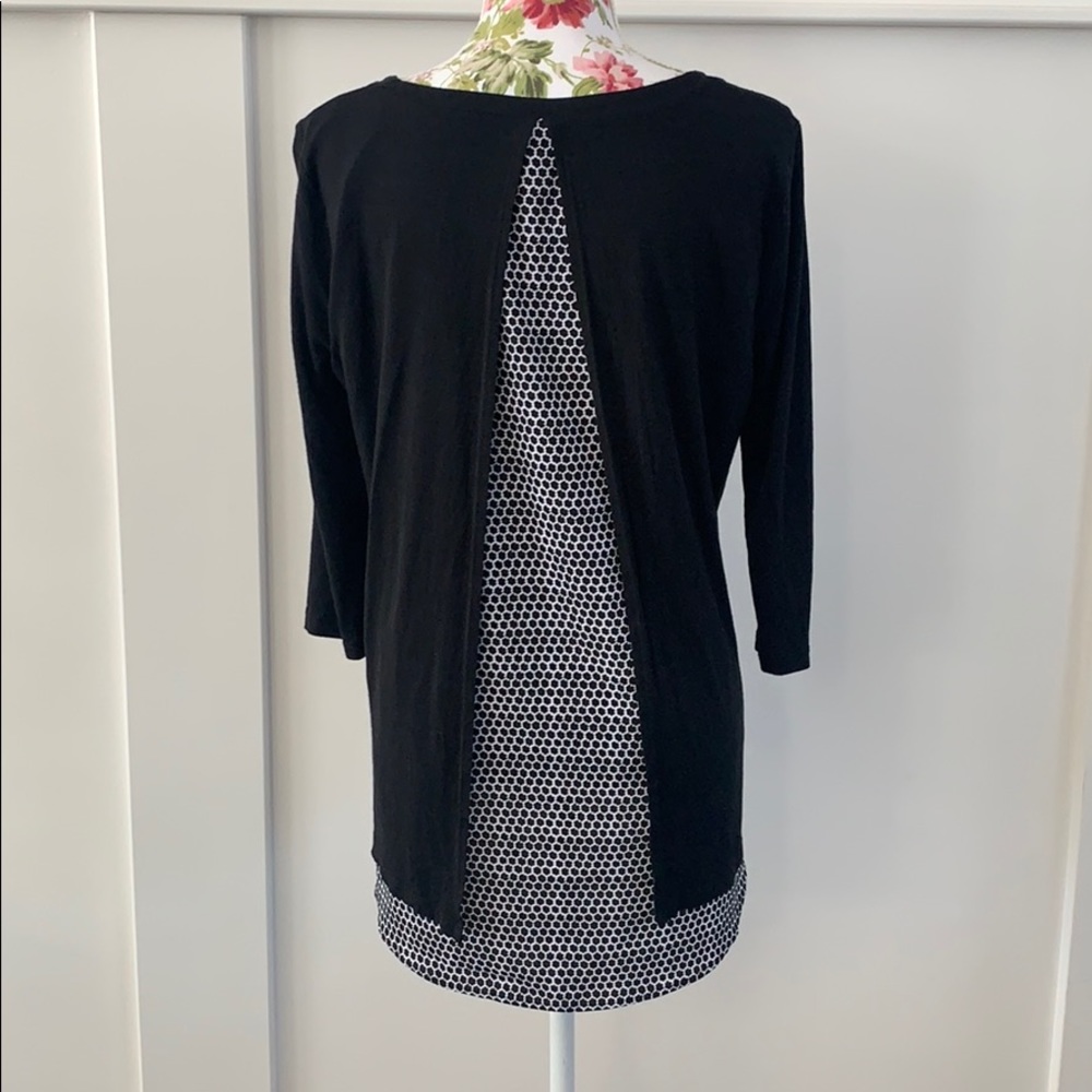 Ann Taylor black and white shirt - Picture 2 of 3